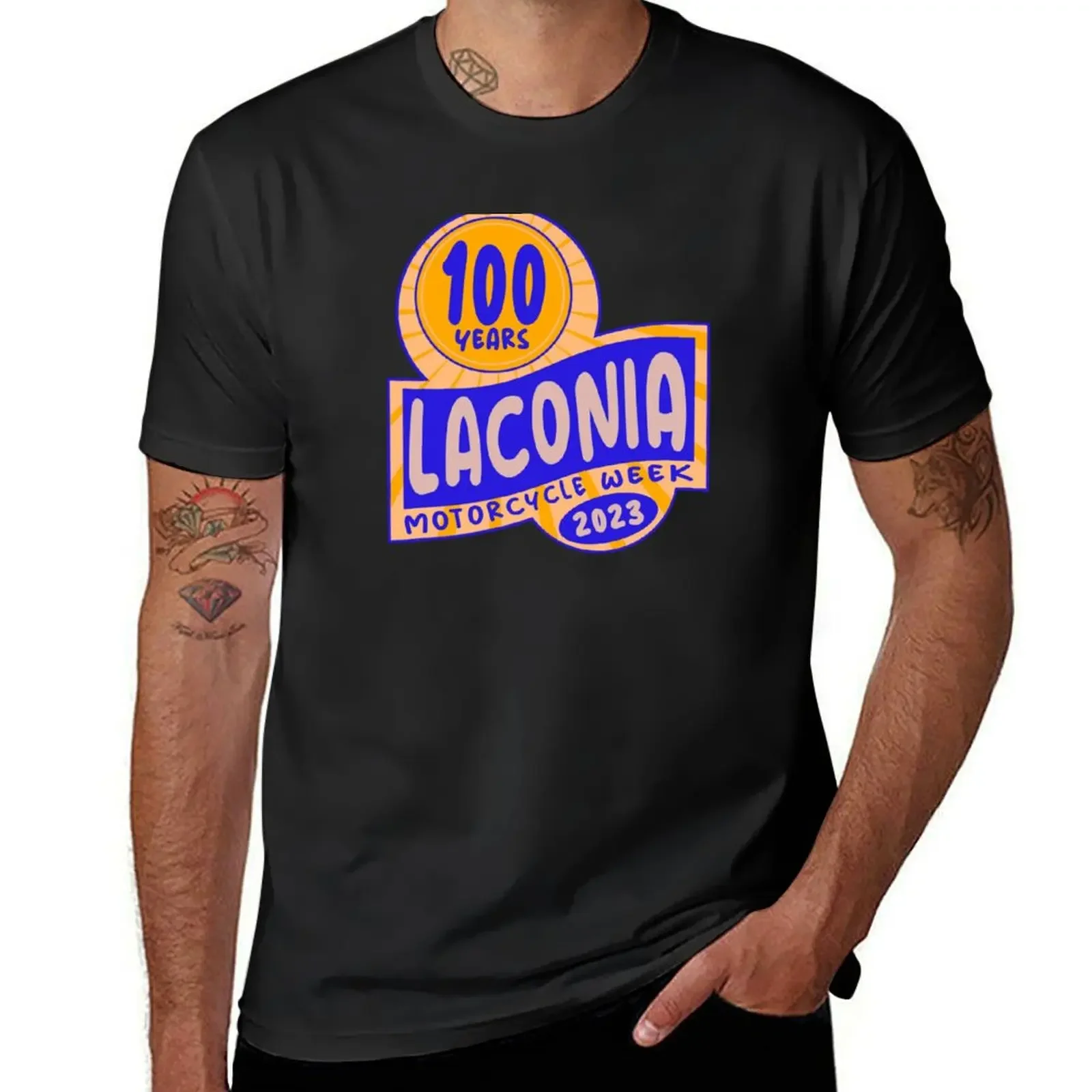 

Laconia motorcycle week 2023 T-Shirt heavyweights cotton graphic tees t shirts for men