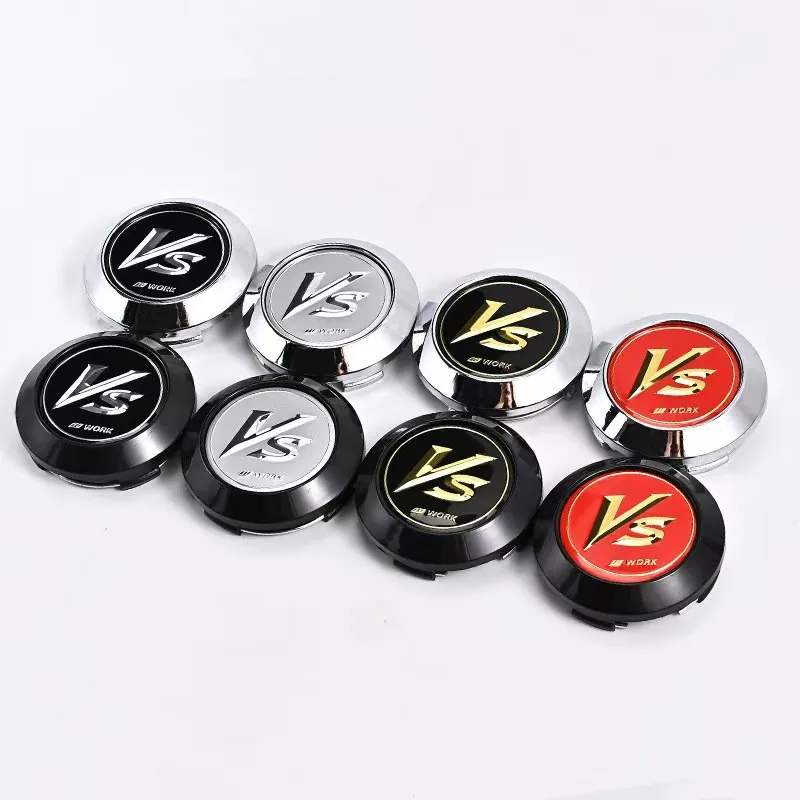 4PCS/Lot 64MM Car Wheel Center Cap Emblem Sticker For Work VS zr10 XT7 XC8 XD9 emotion Racing Wheel Cover Protector Hub Cap