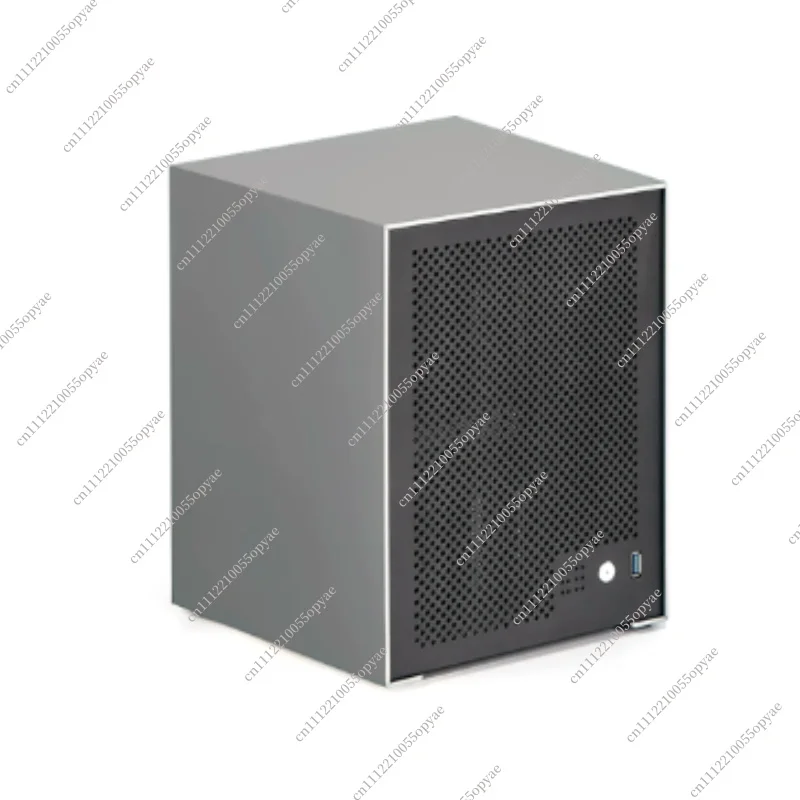 6 Bay NAS Chassis ITX Mini Server Case Aluminum Housing for Home Storage with 1U Power Supply