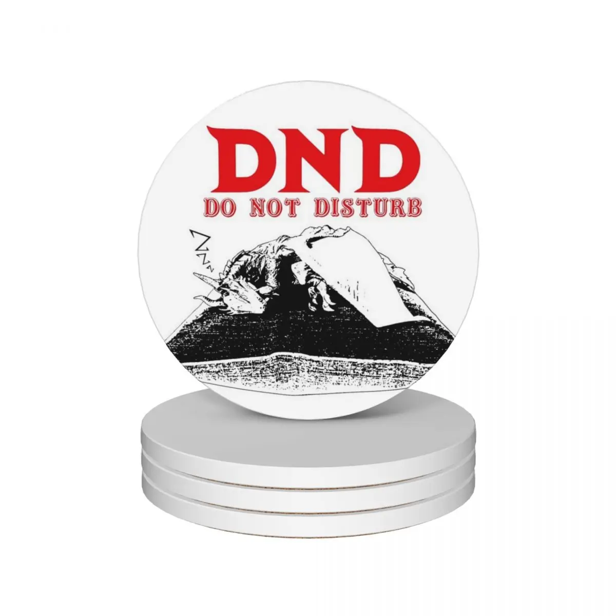 

DND Do Not Disturb! Ceramic Coasters (Set of 4) ceramic stand Cup mat Coasters