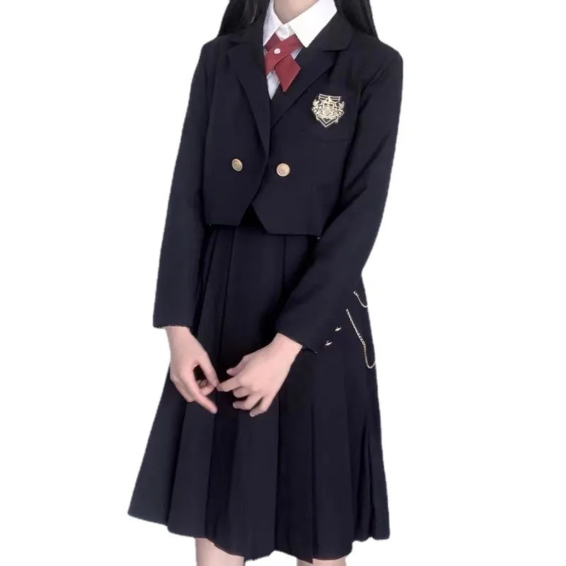 Anime Lolita Jk Uniform Jurk Meisje Cosplay Kostuums Op Maat Pak Preppy Stijl College Rok Schooluniformen