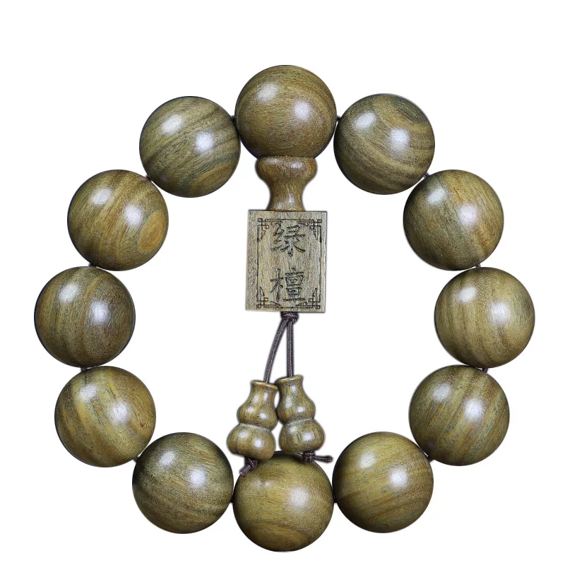 

Natural Argentine Green Sandalwood Bracelets for Men 2.0cm Women 108 Beads Red Sandalwood Prayer Beads Wrist Jewelry Gifts