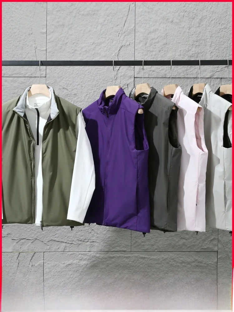 

Tee Proof Water-Resistant High-End Cotton Vest for Couples Windproof Warm Versatile Technology Cotton Summer Casual Zipper ...