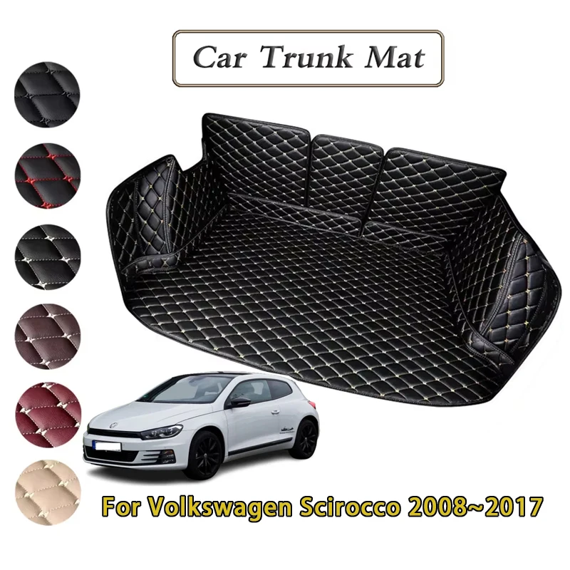 

Car Trunk Mats For Volkswagen VW Scirocco MK3 2008~2017 Dirt-resistant Fully Trunk Mat Rear Cargo Tray Auto Accessories 2016