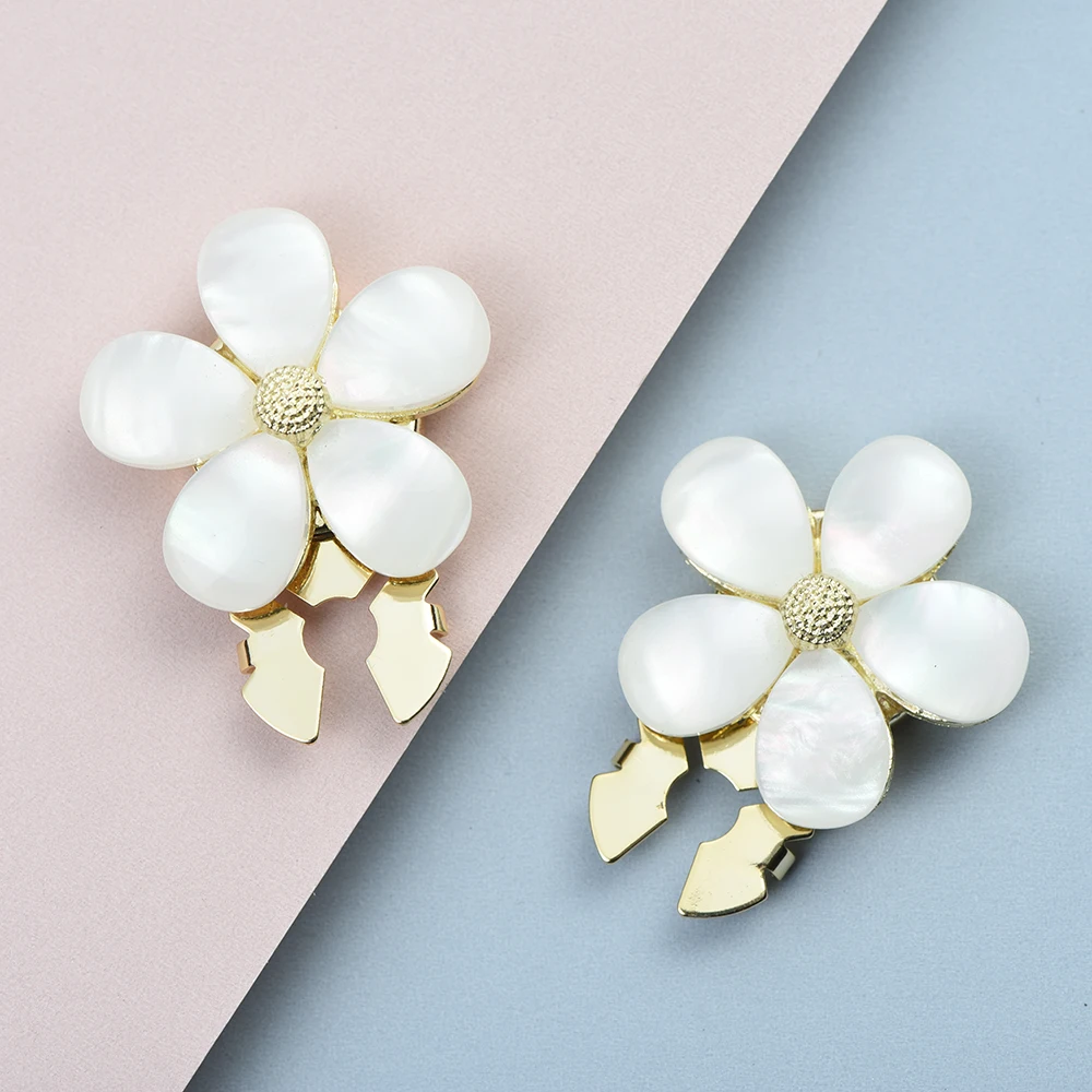 2pcs large Elegant Opal Floral Shirt Button Cover Cufflinks Button Pins for Ladies Clothing  Sleeve Buttons Accessories