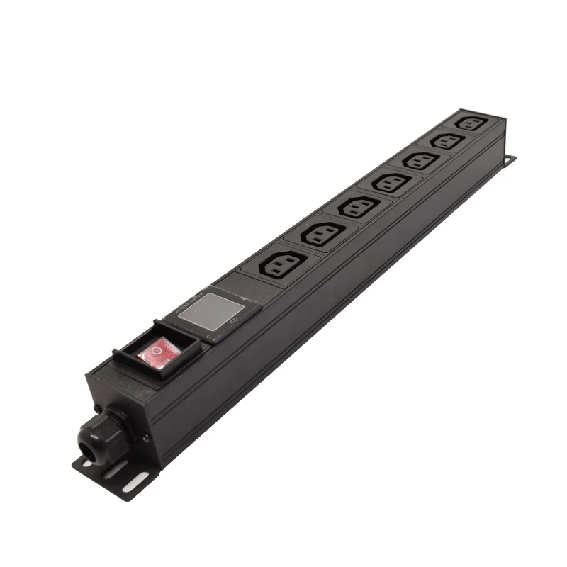 

PDU power strip distribution device network cabinet rack C13 socket 7AC socket with ammeter socket 2M extension cable