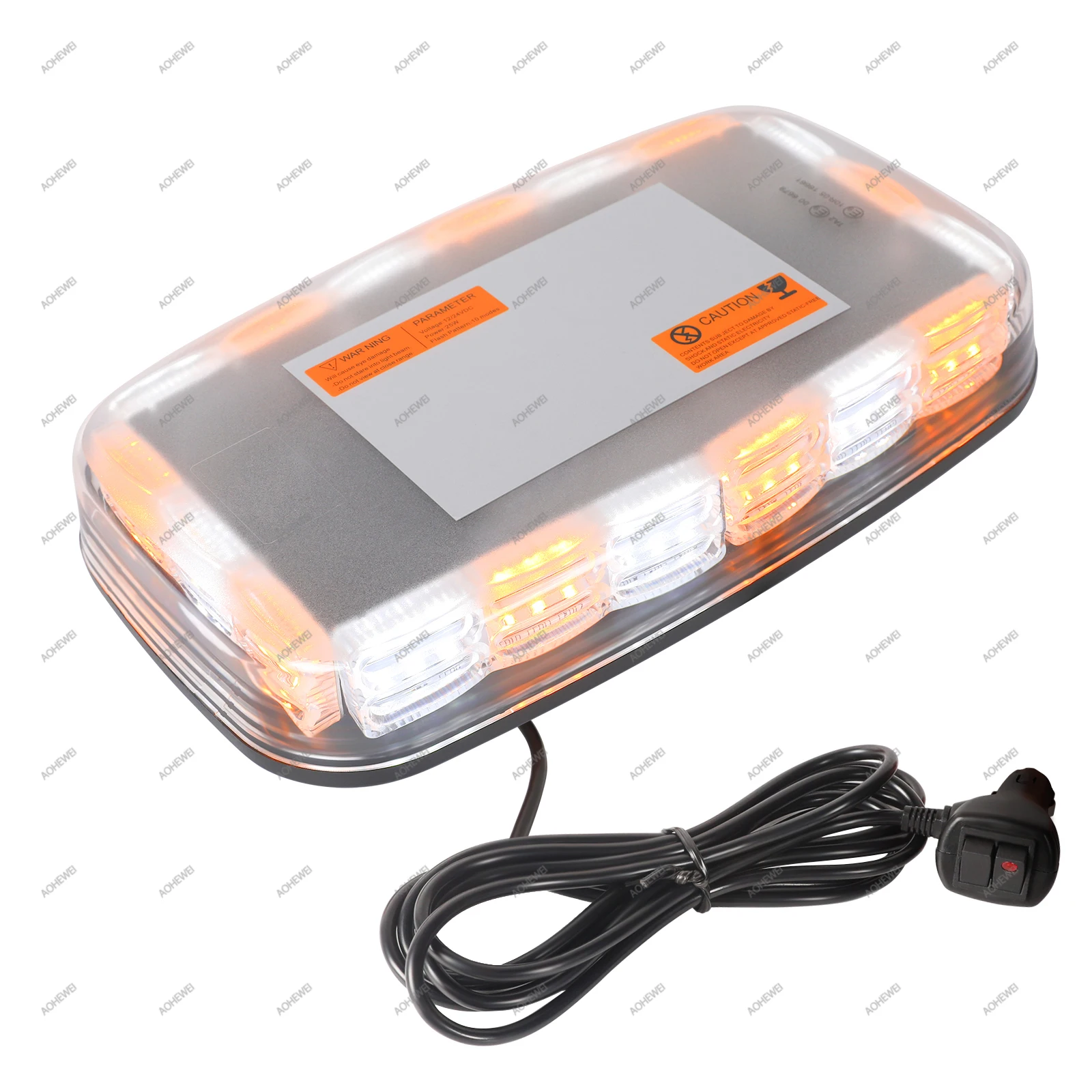 

AOHEWEI Trailer Emergency Strobe Beacon Lights, 12-24V LED Strobe Light with Magnetic Base for Funeral Escort, Truck, Vehicle