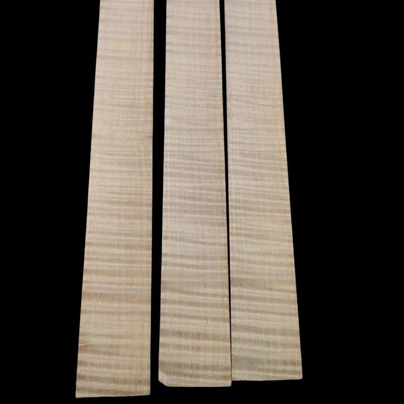 3pcs Less or Best Flames Violin Rib Blanks,Maple wood Great Flamed Violin Side wood 400mm In Long