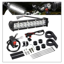 Motorcycle Headlight Light Handlebar LED Light Bar Set for KLX110 CRF110 TTR110 YZ250F 60W LED Kit Fits Most 7/8” Handlebars