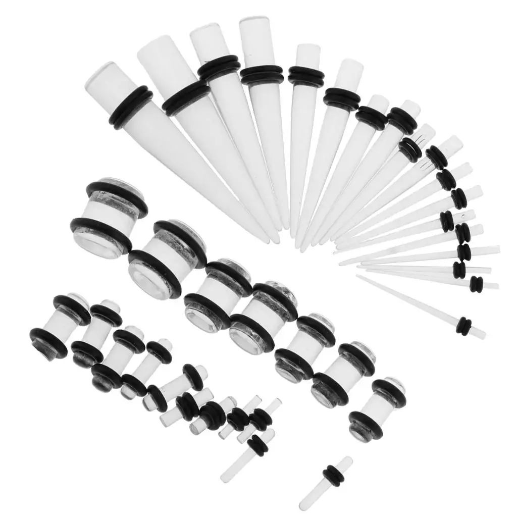 Multi Color Ear Expansions Kit Acrylic Ear Plugs Gauges Tunnels Ear Piercing Jewelry Body Area Universal for Ear Stretching