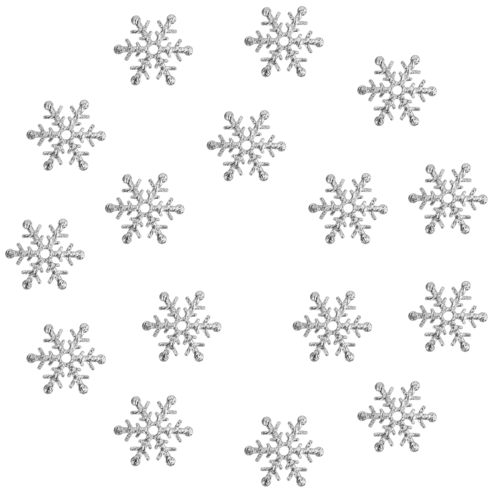 

600 Pcs Snowflakes and Confetti Silver for Table Christmas Decoration Delicate Circle Glitter Stars Cloth