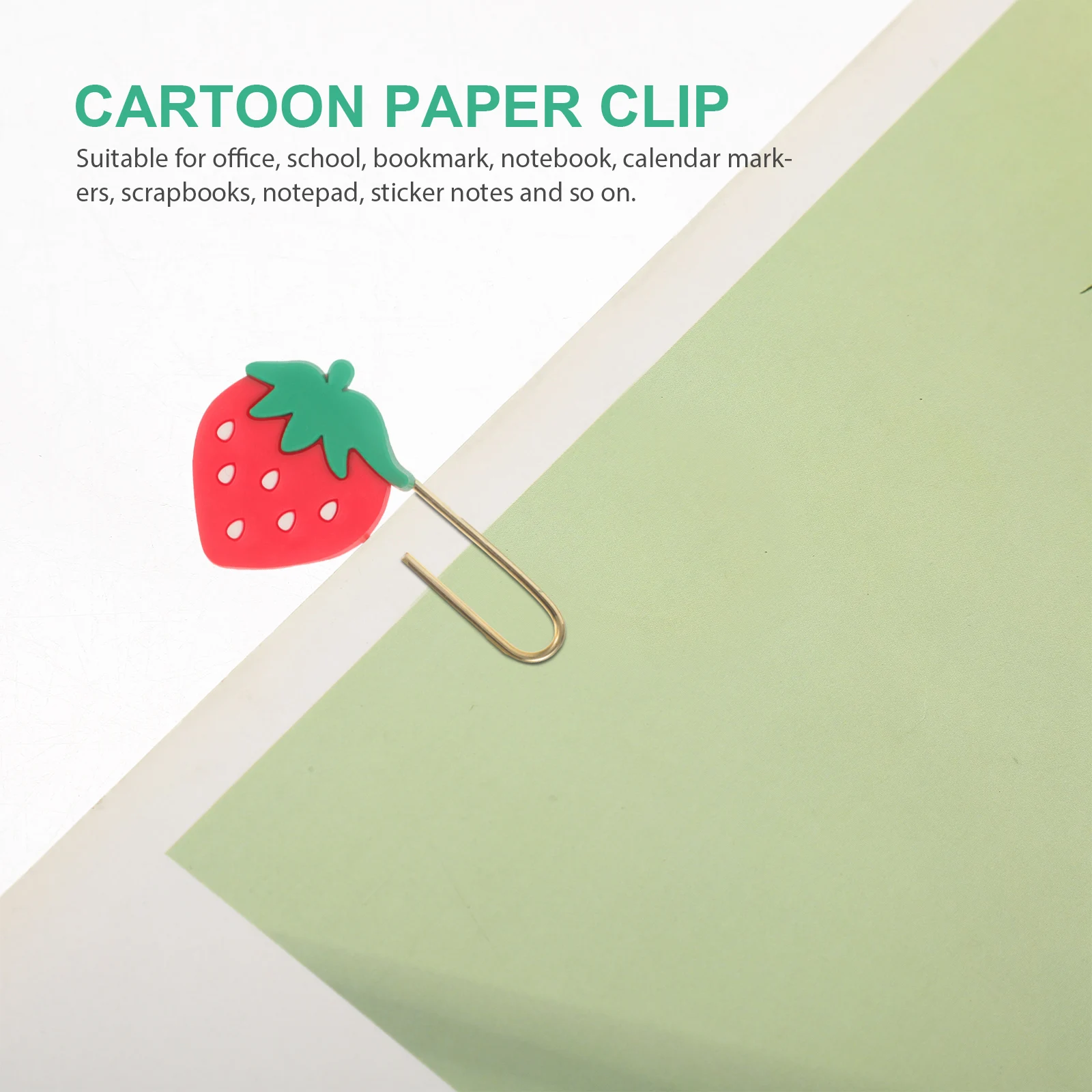 8pcs Metal Avocado Bookmarks Lightweight Paper Clips Binding Pins For Office School Notepad Scrapbooks Calendar Markers