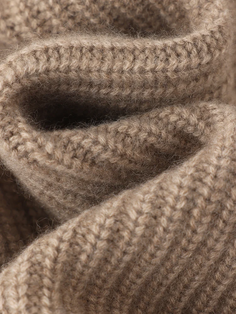 CHICCU المرأة 100% الكشمير متماسكة البلوز شالات الياقة المدورة شال سميك الخريف الشتاء موضة كاذبة طوق معطف سترة التفاف #6