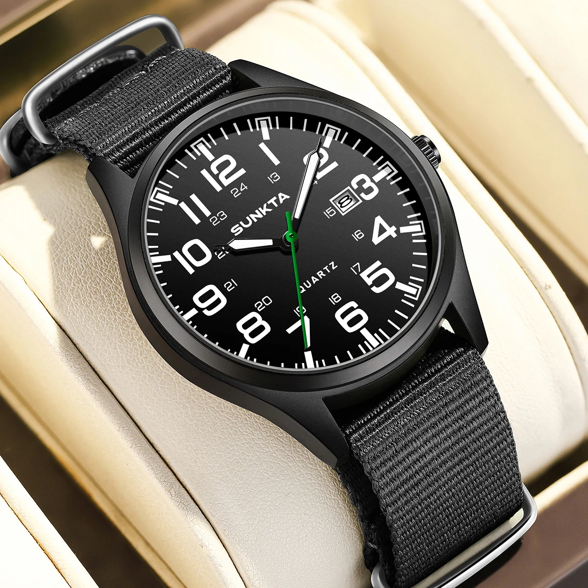 

SUNKTA Military Men Watch Fashion Casual Quartz Wristwatches Luminous 30M Waterproof Nylon Sports Watches Men Gifts Reloj Hombre