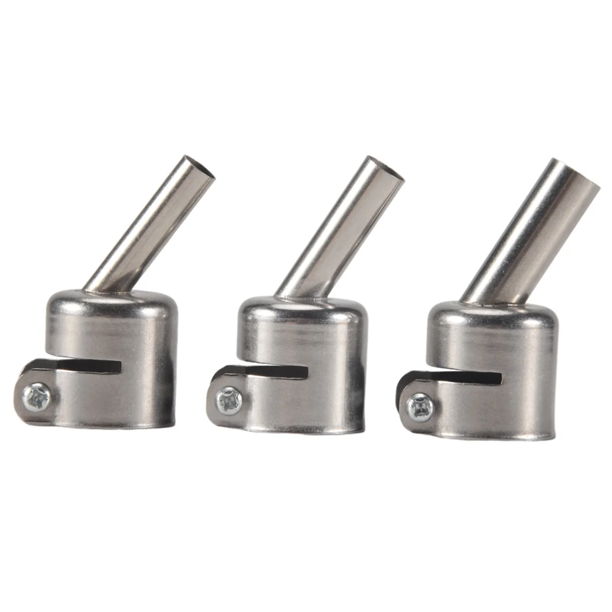 3Pcs 45 Degree Hot Air Nozzles 7/8/10mm Curved Nozzles Replaceable for 850 Hot Air Soldering Station