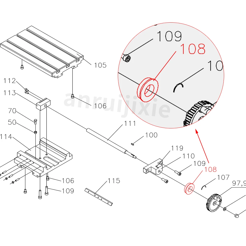 Mostradores, micrômetro graduado métrico para rebites de eixo X Y SIEG X1-108 e SX1 e JET JMD-1 Mini Mill Spare Parts