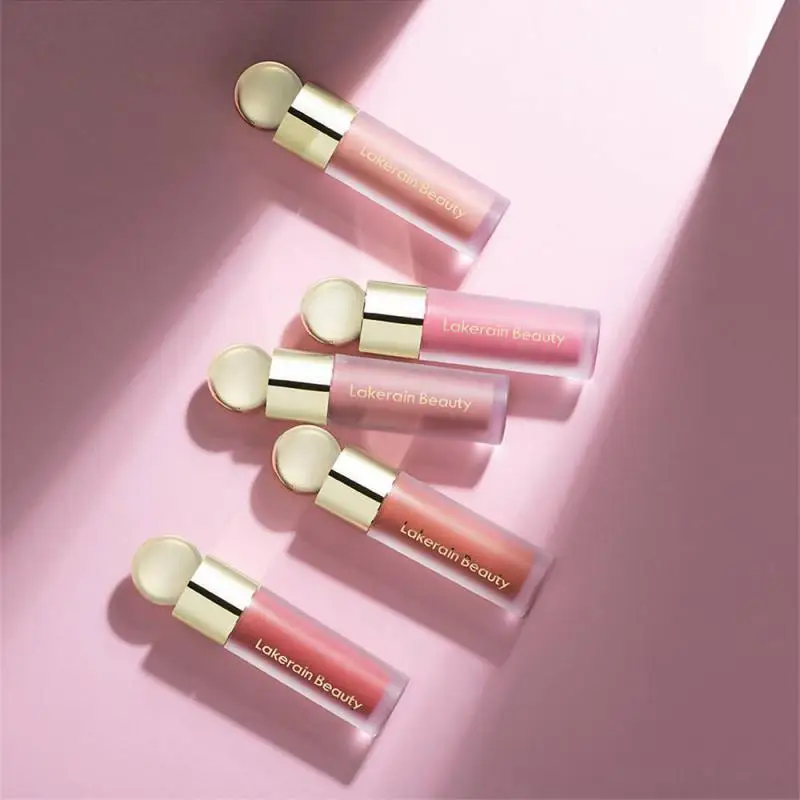 Blush Stick liquido con cuscino contorno liquido naturale per il viso fard Pigment Lasting Cheek Tint Cream Blush Makeup