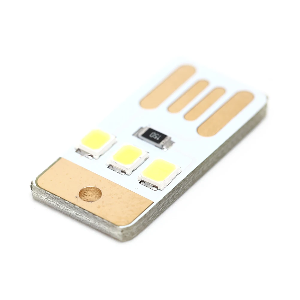 5 PCS Night Lamp Mini Pocket Card USB Power Camping Light LED 5v Light For Computer Laptop Single Side White