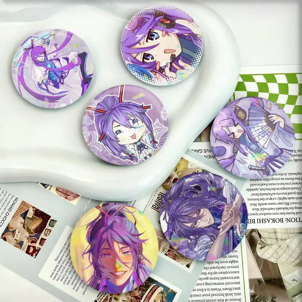 Cute K-Kamui Gakupo Badges 25 32 44 58 75 mm Round Fans Collect Friends Gifts Brooch Souvenir