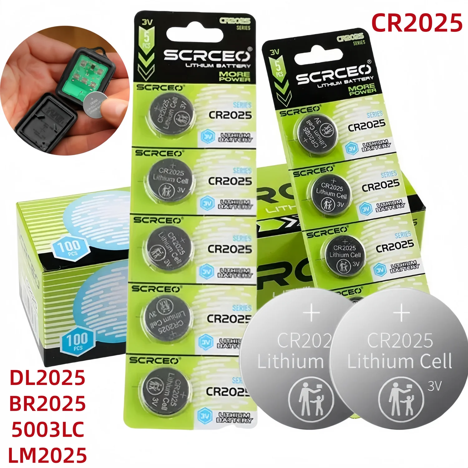 

10-100Pcs CR2025 3V Lithium Button Battery DL2025 BR2025 5003LC LM2025 Coin Cell For Watch Toy Clock Computer Remote Control