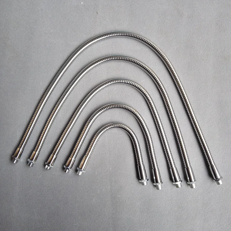 2 ピース/ロット M10 オスネジ + メスネジ ソフトライトメタルフレキシブルコンジット DIY メタルグースネックホース蛇行チューブクランプランプ