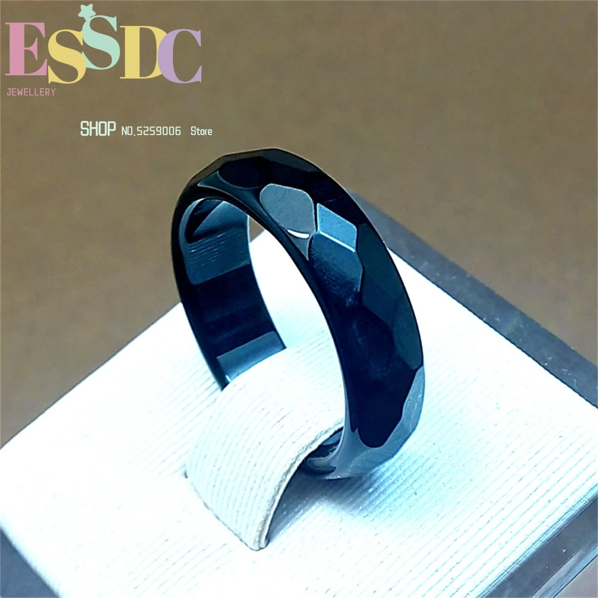 Natural Black Agate Ring Chalcedony Multi Faceted Ink Jade Hand Jewelry  For Men  Women Lovers Charm  Fashion Versatile