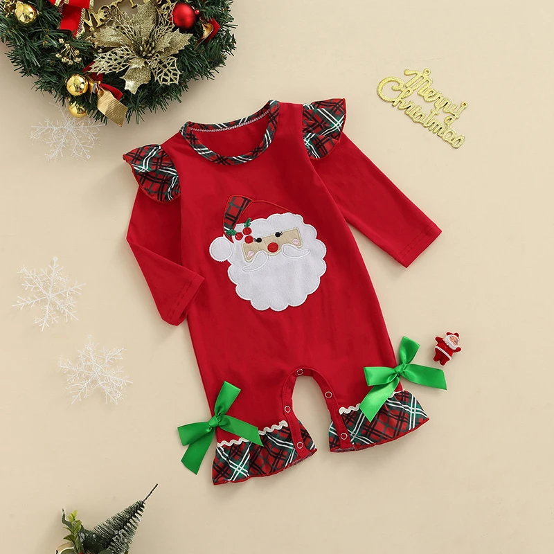 Infant Reindeer Print Long Sleeve Hooded Romper with Pom Pom Detail and Matching Booties for Christmas Celebrations