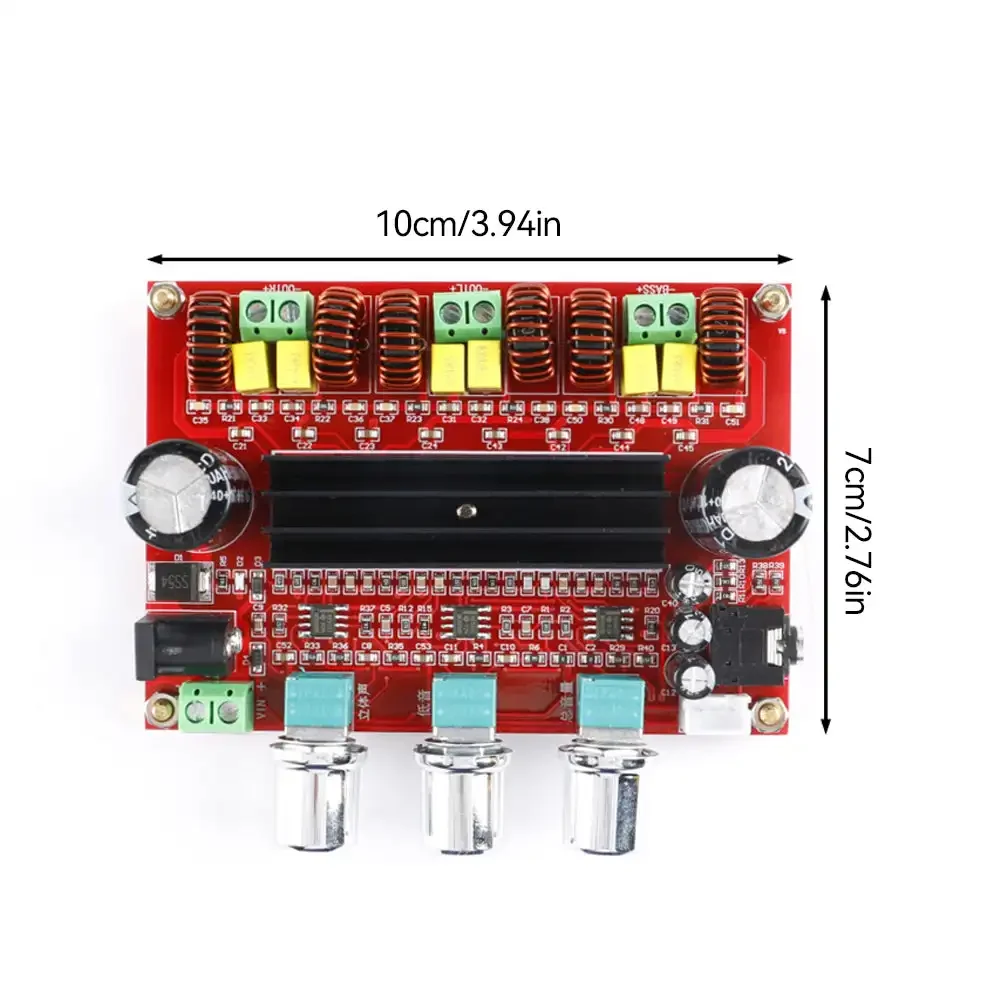 Двойная Плата усилителя мощности TPA3116D2 сабвуфера 2*50 Вт + 100 Вт 2,1 каналов TPA3116 аудио стерео эквалайзер AUX Amp