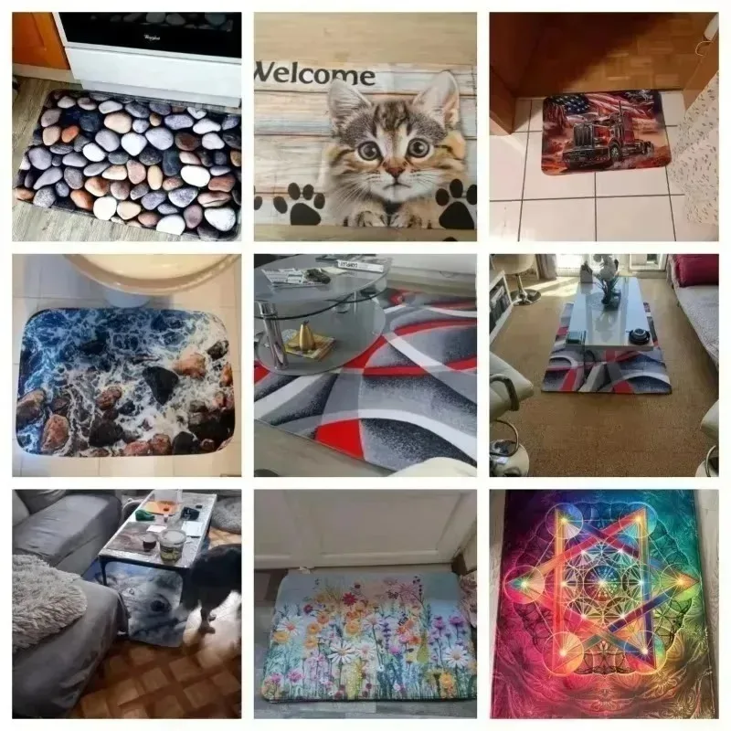 مضحك روح الدعابة القط إقتباس بيكابو القط ترحيب عدم الانزلاق آلة قابل للغسل دخول الشرفة سجادة باب القط عاشق ديكور المنزل السجاد البساط