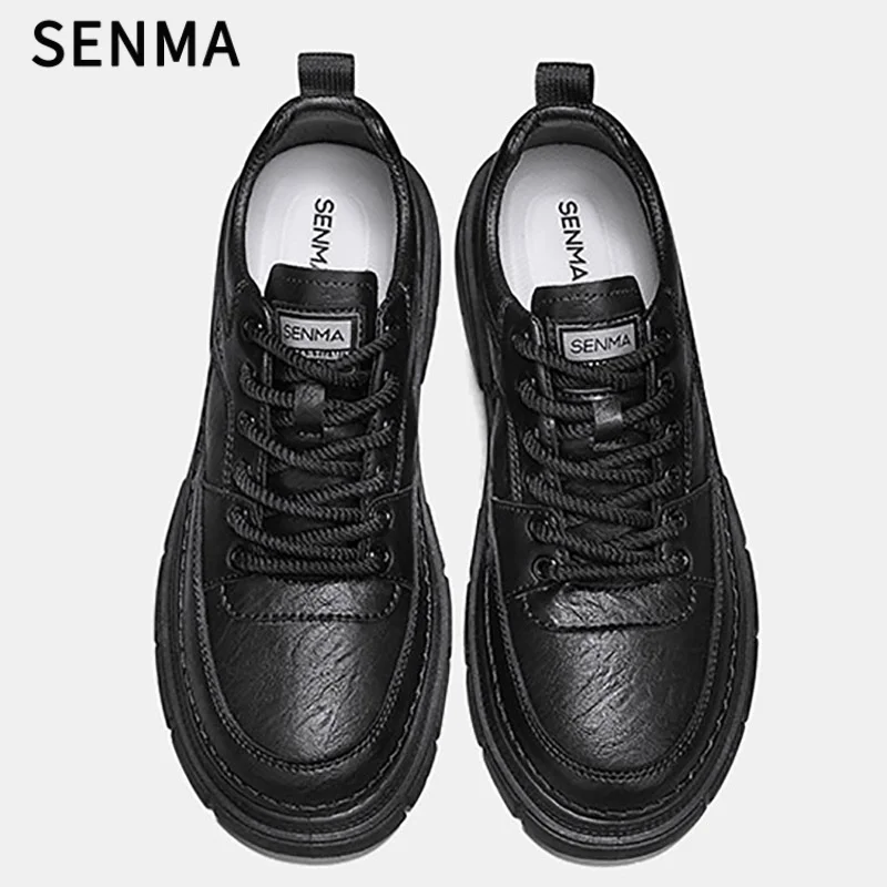 SENMA الرجال أحذية من الجلد عادية أحذية عمل رجالية 2025 جديد الأعمال حذاء كاجوال مقاومة للاهتراء أحذية رياضية مريحة عدم الانزلاق #3