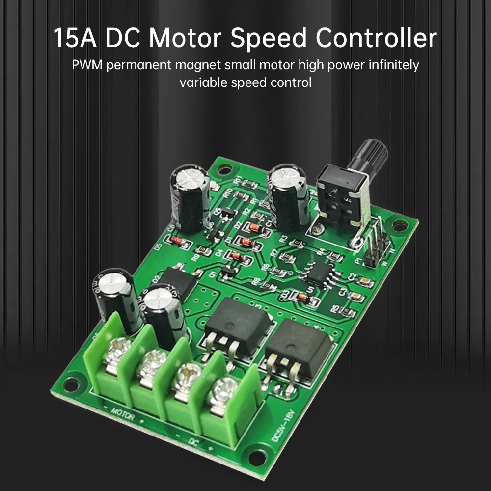 Scheda Controller Driver motore Brushless 5-18V DC 15A scheda di controllo velocità senza lucidatura a magnete permanente PWM ad alta potenza