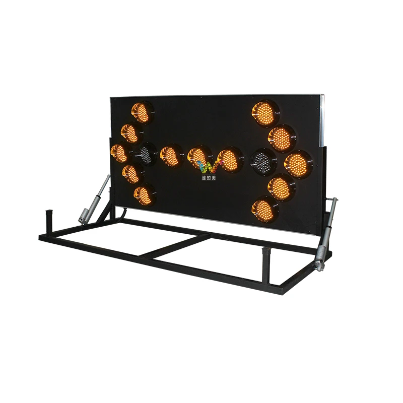 1500*750MM Vehicle Mounted 15 Lights LED Flashing Foldable Up And Down Arrow Board Traffic Sign Board