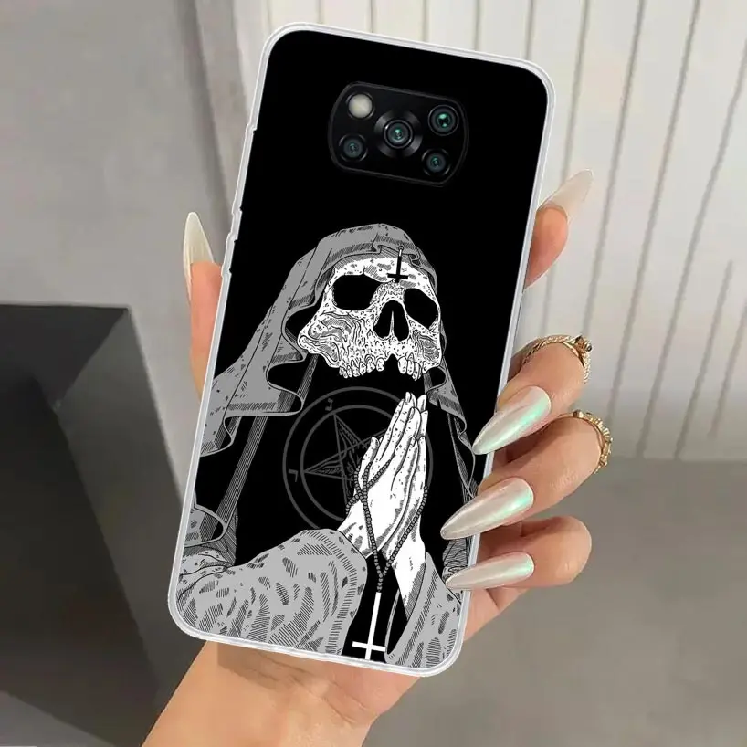 Satanic Goat Satan Devil Phone Case for Xiaomi Poco X6 X5 X4 X3 Nfc F6 F5 F4 GT F3 F2 Pro F1 M5S M4 M3 5G Soft Funda Print Shell