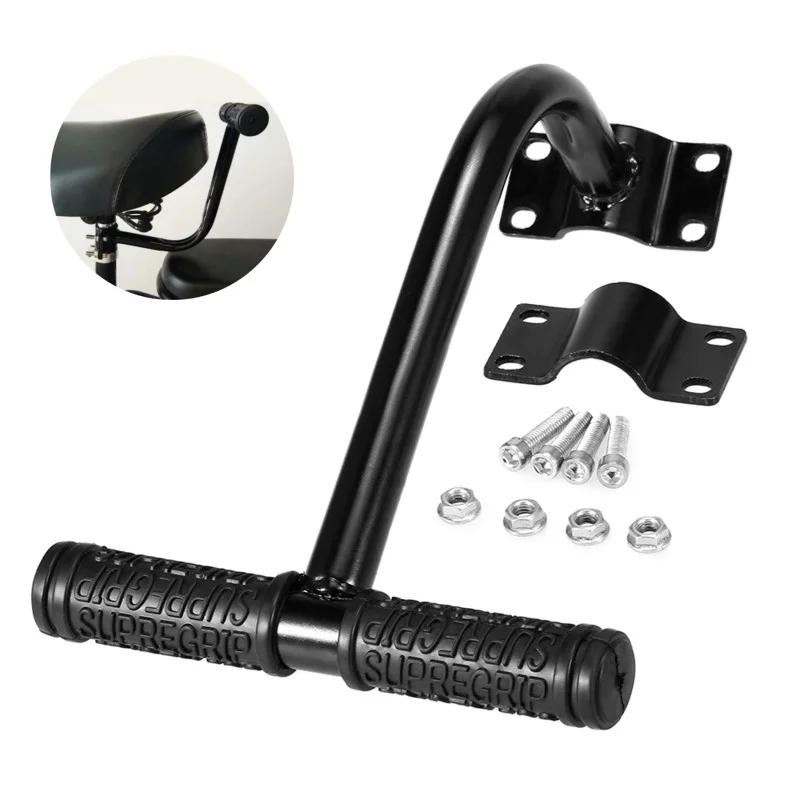 

Велосипедный детский безопасный подлокотник, ручка заднего сиденья велосипеда, седло велосипеда, подлокотник, аксессуары для велосипеда, детали, регулируемый кронштейн