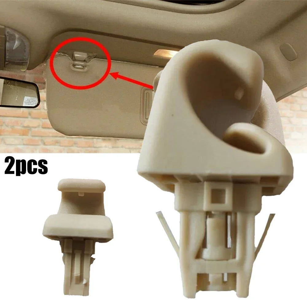 FINDME 2pcs Car Sun Visor Retainer Hook Sunvisor Fastener Clip Holder Bracket For Toyota Corolla Highlander Prius RAV4