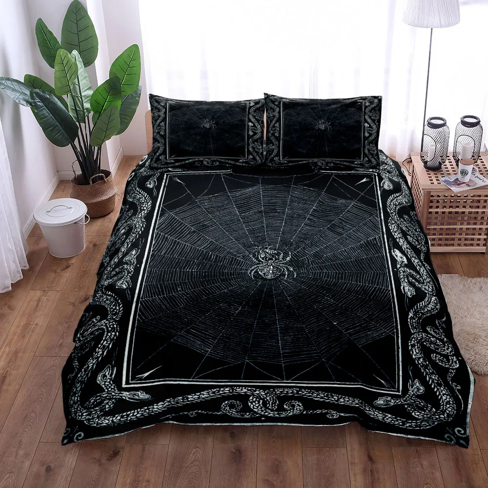 Dancing Snakes Gothic Duvet Cover Set King Queen Double Full Twin Single Size Bed Linen Set