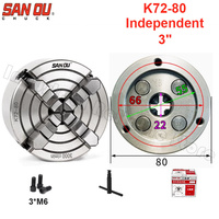 Sanou K72-80 4 Jaw Lathe Chuck 80mm 3\