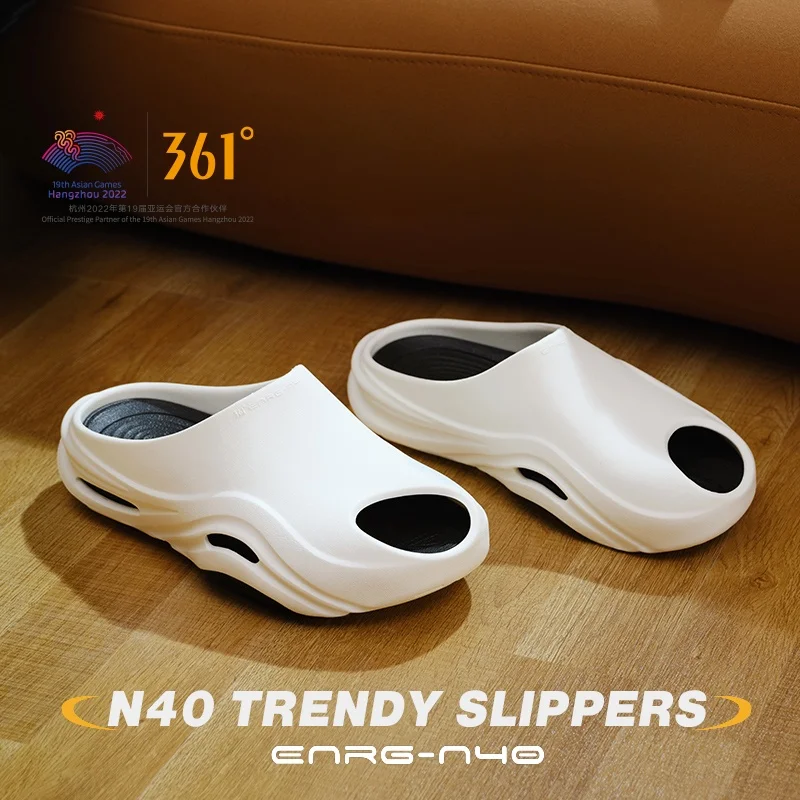 

361 Degrees NEW Men Slippers Trendy Comfortable Summer Breathable Rubber Bottom Increasing Wear-Resistant Beach Shoes 672326730