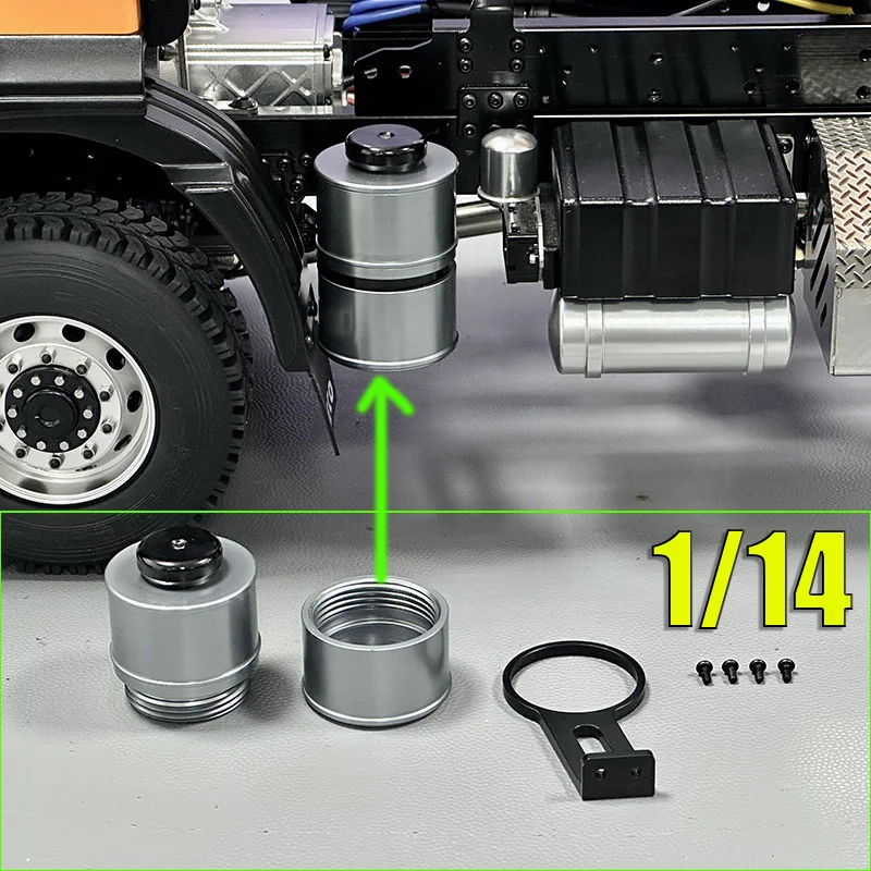 Réservoir de carburant en métal de simulation pour camion RC Tamiya à l'échelle 1:14, pour SCANIA 770S R620, pour VOLVO Arocs, pour MAN TGX, accessoires de voiture