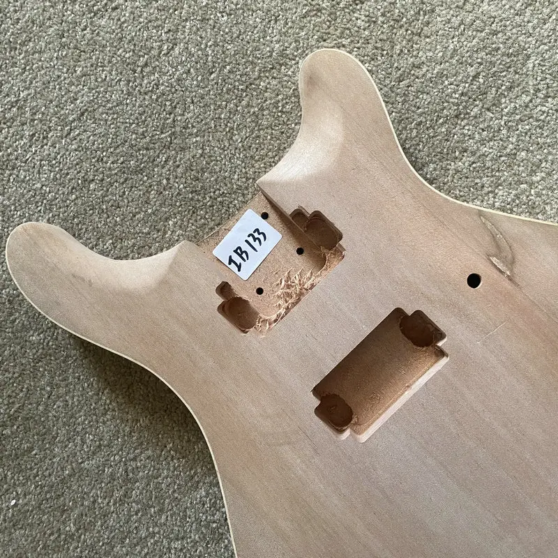 IB133 Bolt on Connection Custom Order Electric Guitar Body in Natural Color Solid Mahogany 2 Humbucker Pickups DIY Replace