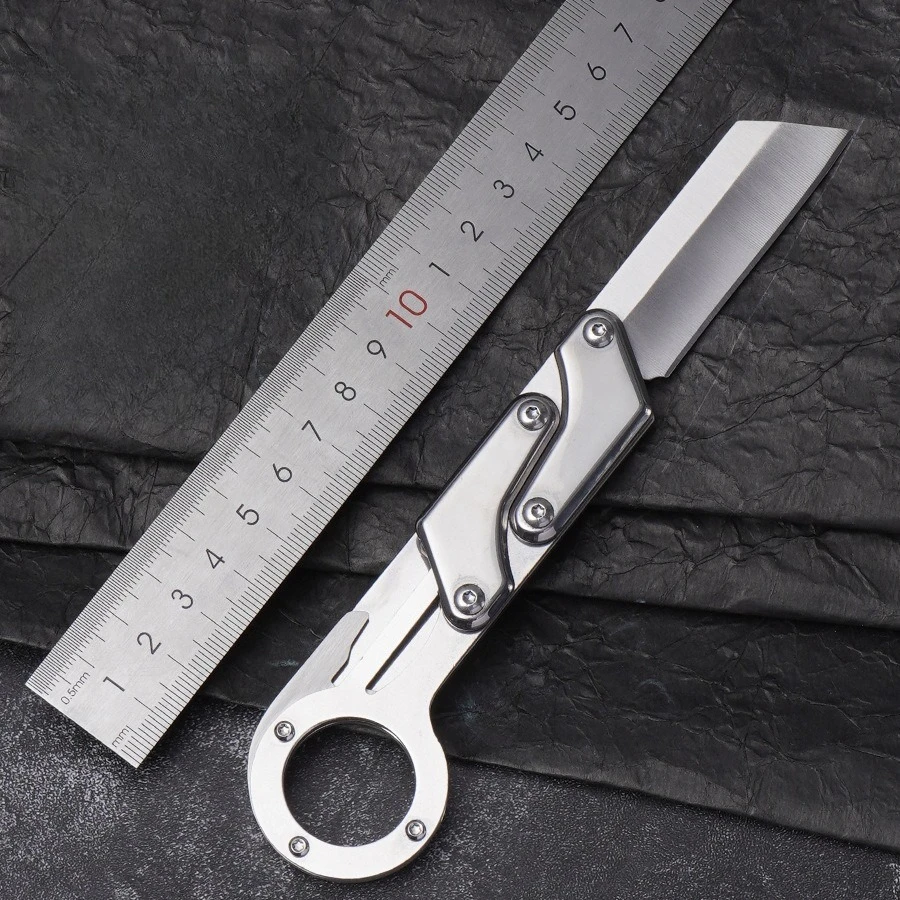 

Creative-outdoor Folding Knife Full Steel Blade Sharp and Durable Barbecue Mountaineering Camping Box Opening Survival