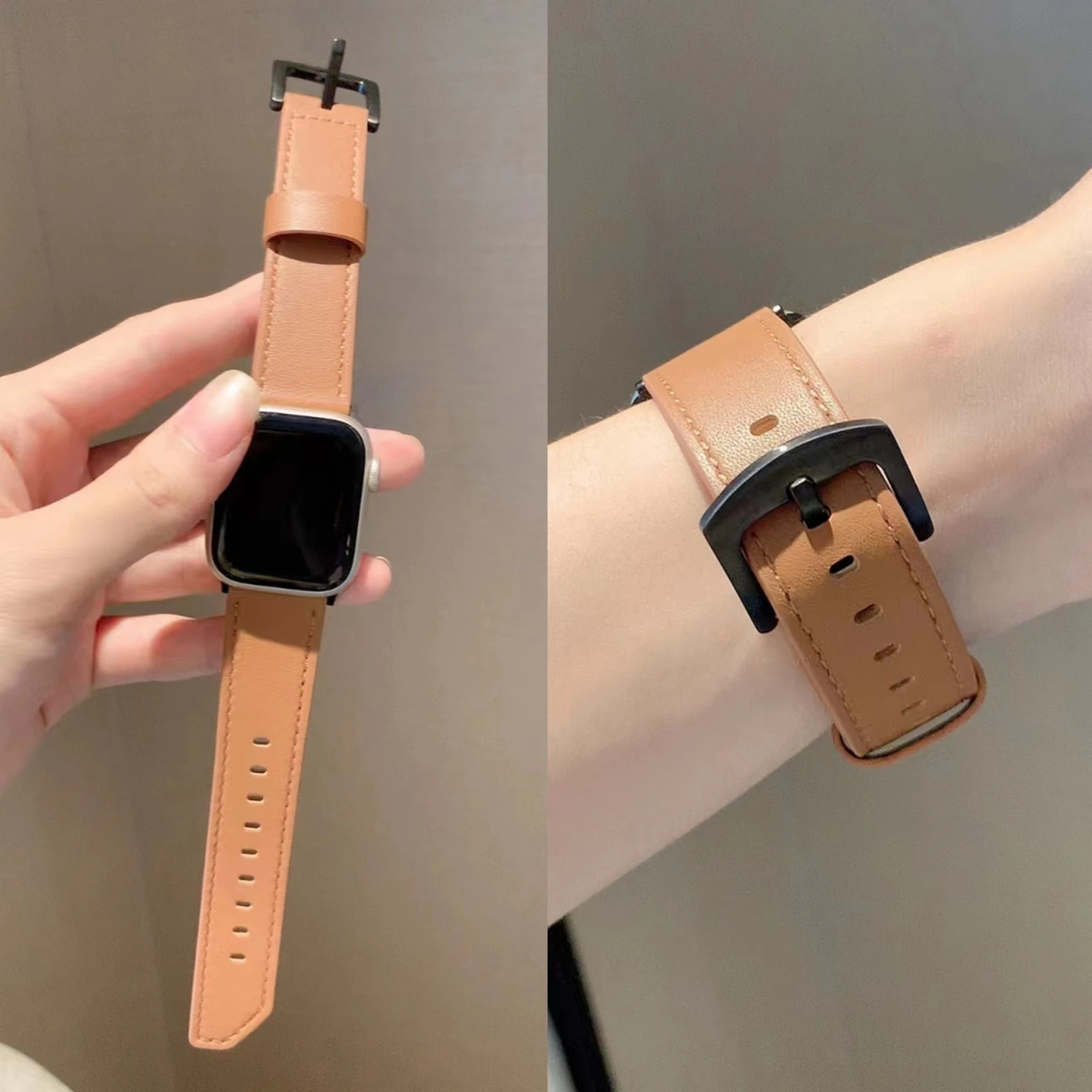 Popular Featured Leather Loop Strap For Apple Watch Band Correa S11/10/9/8/7/6/5 38mm 40mm 41mm 42mm 44mm 45mm 46mm 49mm