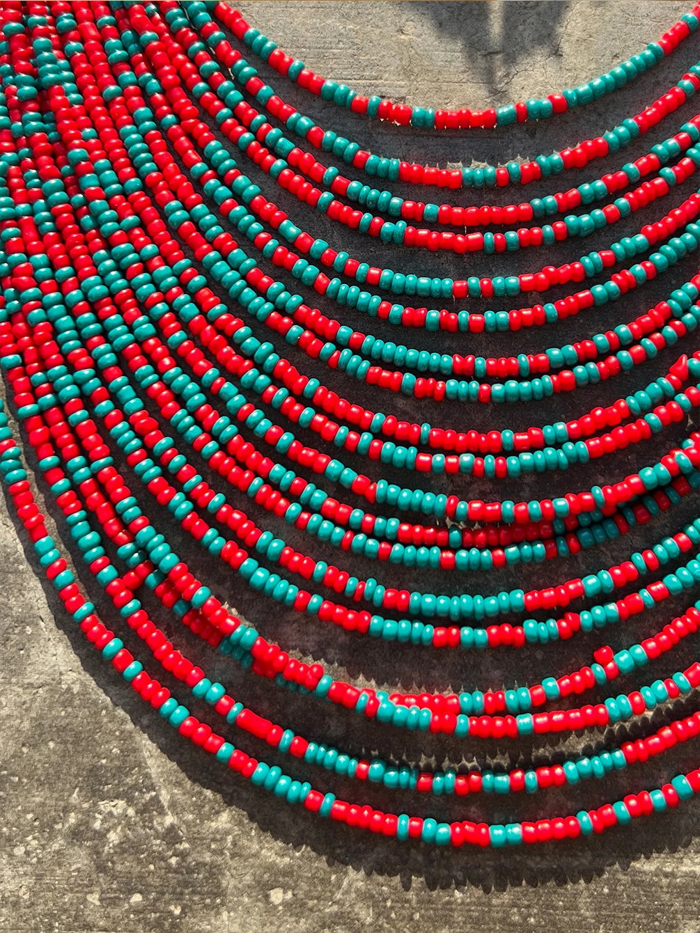 Bohemian Ethnic Style Multi-layered Necklace Earring Set