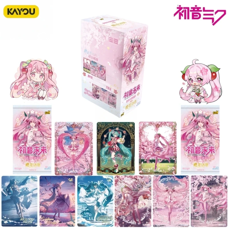 kayou公式正規品-初音ミク-桜シリーズ-精緻カード-アニメキャラクター周辺グッズ-コレクション-おもちゃカード-ギフト