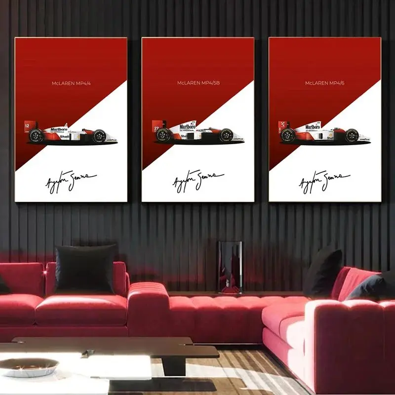 سائق السيارة نموذج سيارة التوقيع الكرتون الديكور الرسم على لوحات القماش الجدارية HD طباعة الجمالية المشارك لغرفة المعيشة ديكور المنزل #2