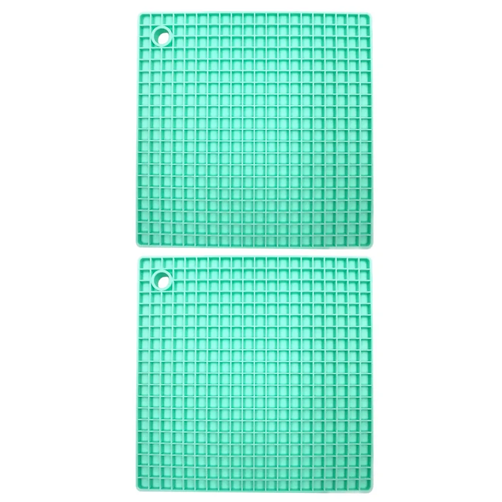 

2pcs Heat Silicone Coasters Silicone Home Placemats Coasters Home Desk Cup Pads Table Protection Scratch Resistant