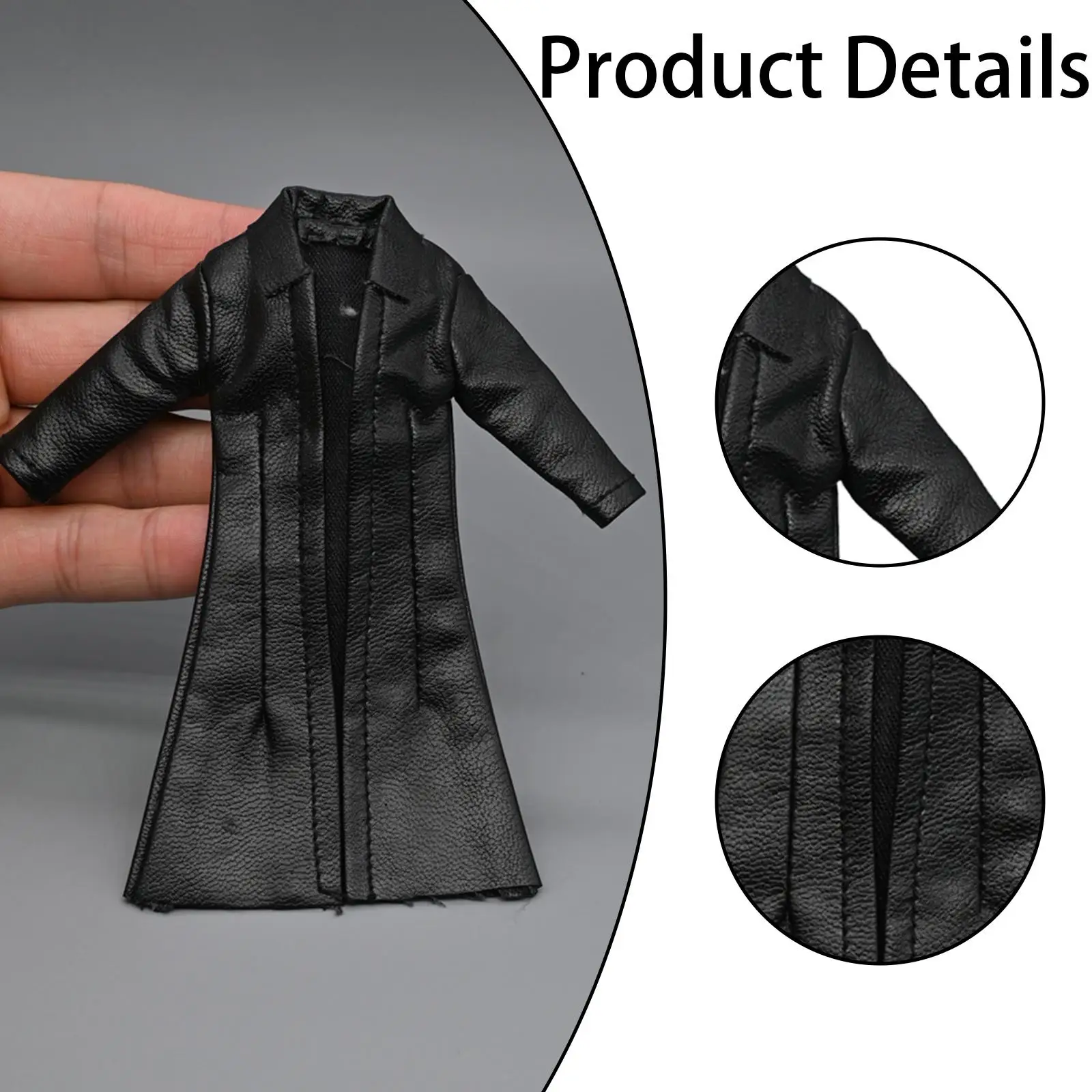 1:12 Action Figures Cappotto Alla moda Bambini Adulti Regali PU Pelle fatta a mano Vestiti per bambole Abbigliamento in miniatura Cappotto per bambola da 6 "