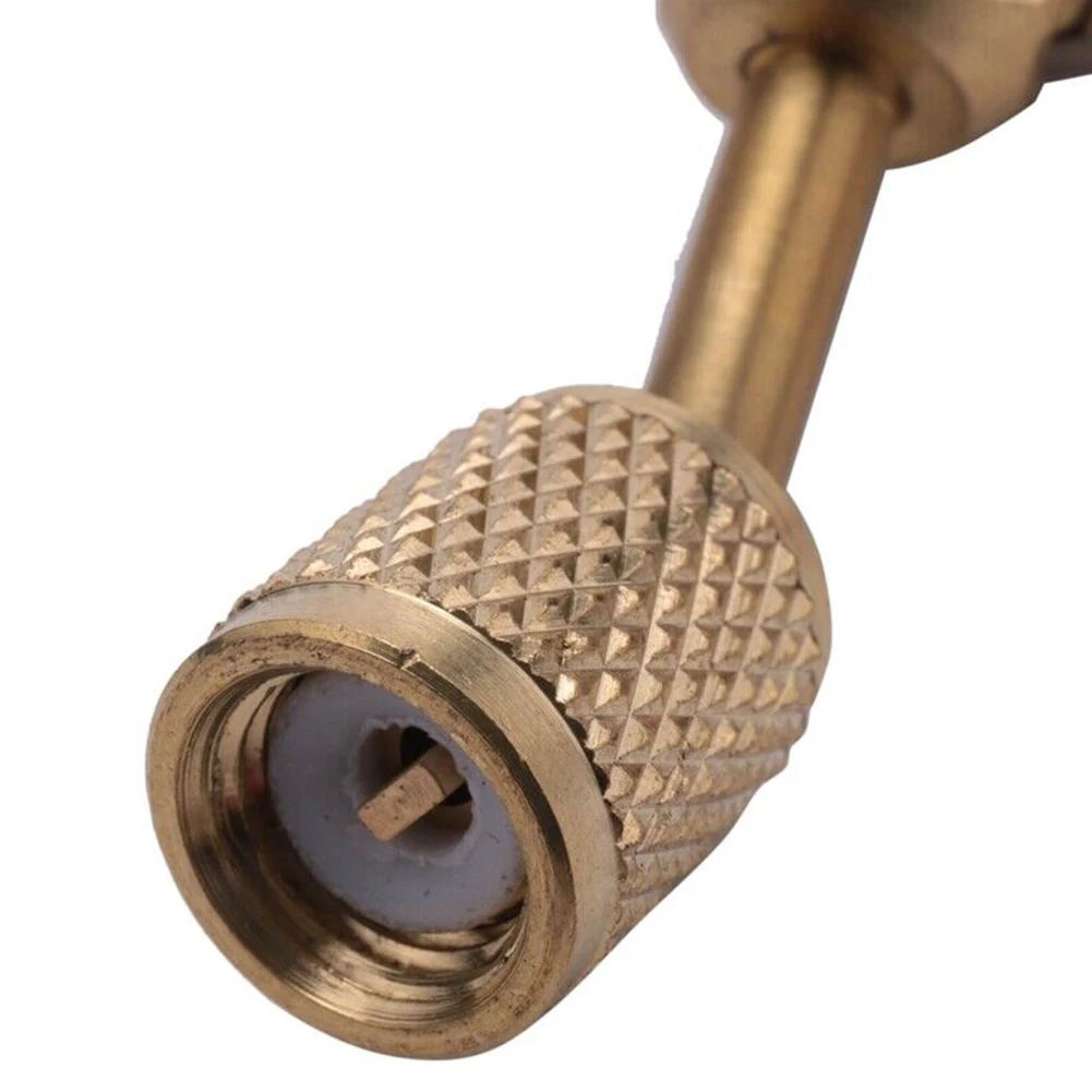 HVAC/R Stop Globe Valve Service Refrigeration Tool R410a  For R134a Brass Shut Valve For A/C Charging Hose HVAC 1/4in AC Refrige