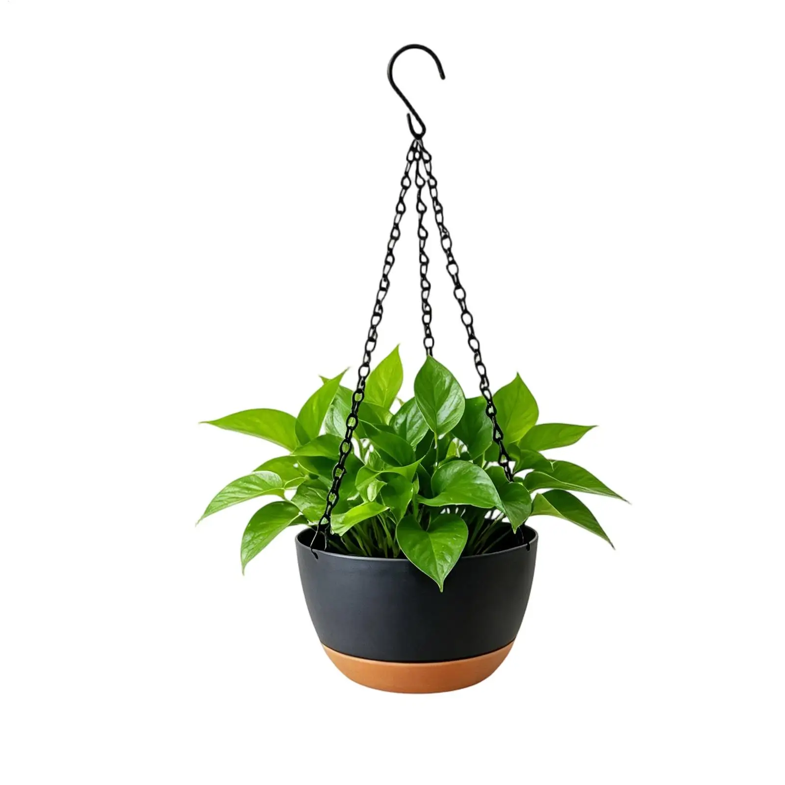 Hangable Plant Basket Hanging Flower Pots With Removable Tray Garden Palnter Containter For Outdoor Wall Patio Home Porch