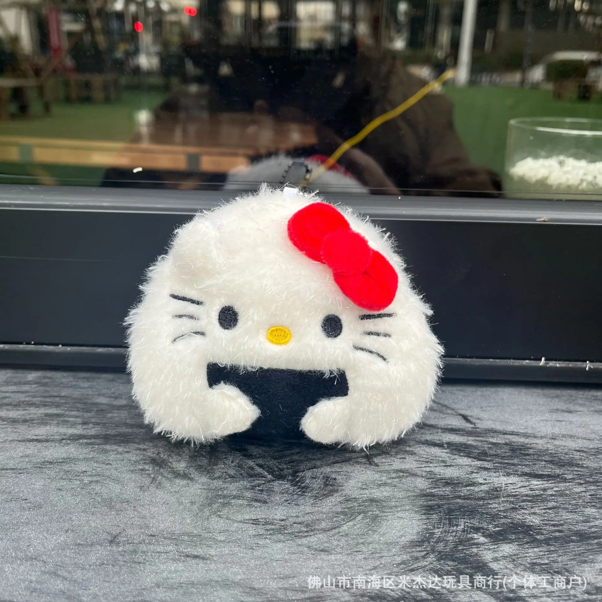 Sanrio Hello Kitty Plush Pendant KT Cat Rice and Vegetable Roll Sushi Pendant Bag Charm Cute Doll Backpack Bag Kids Gifts Toys